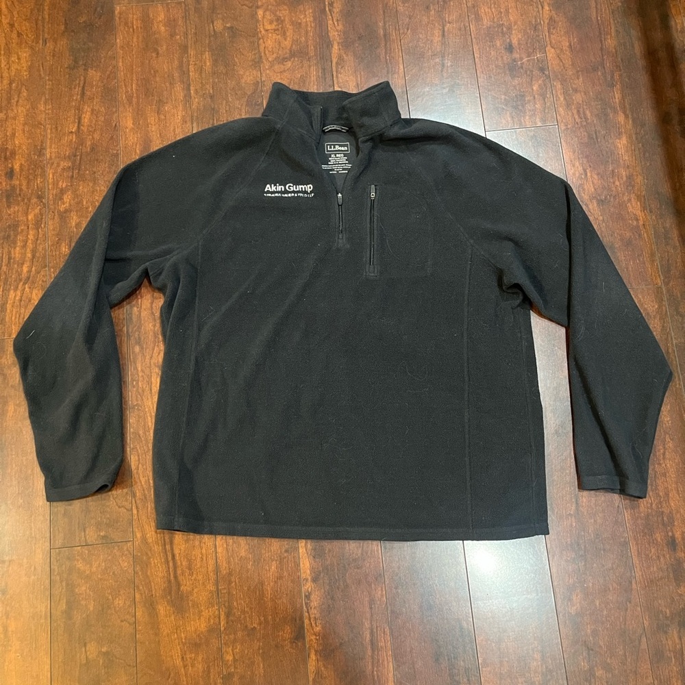 L.L. Bean Black Fleece Quarter-Zip Pullover
